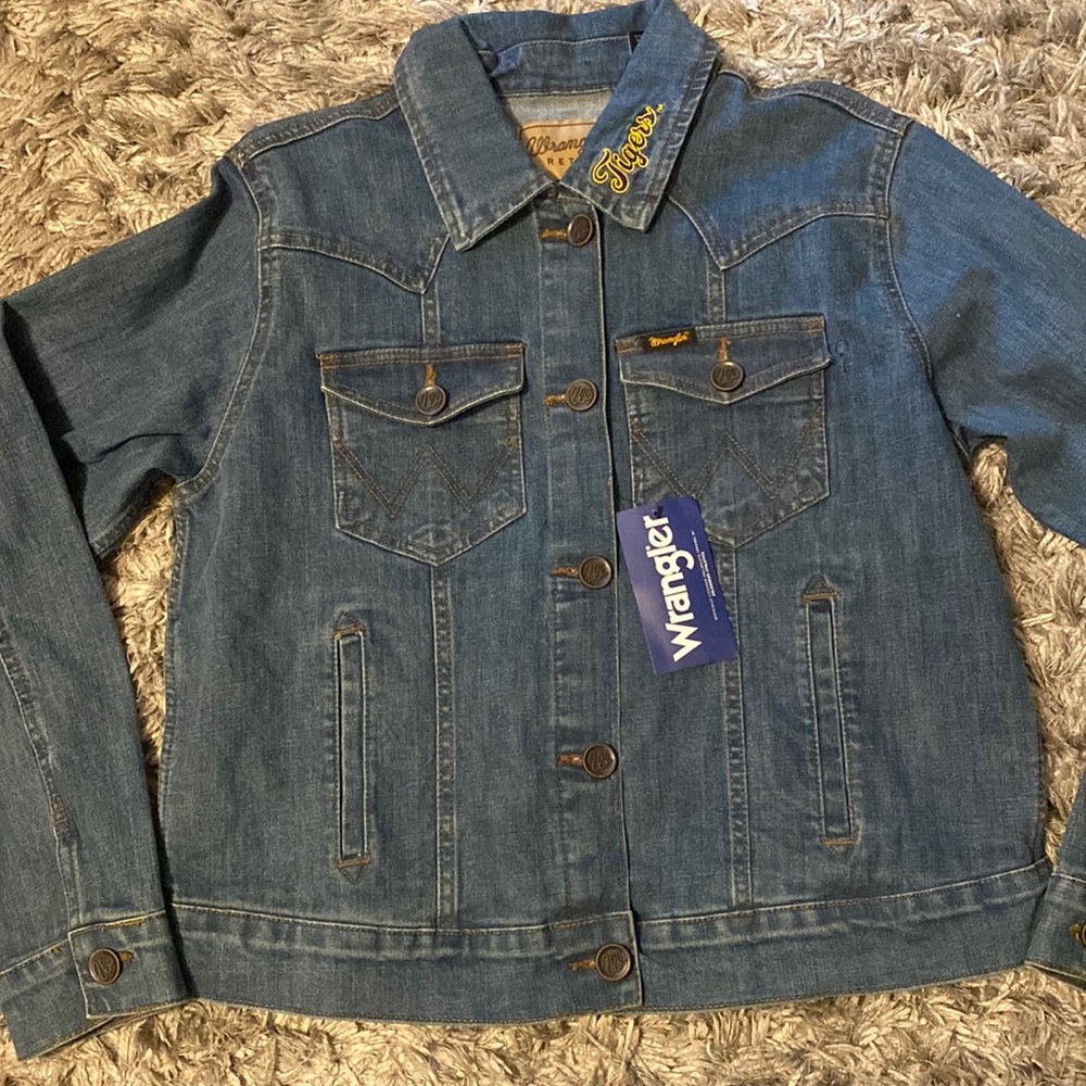Wrangler Retro LSU tigers Jean jacket size Large